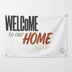 Personalized Welcome to Our Home House Flag, Custom Name Flag, Outdoor Decor | Trinmama