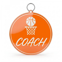 Basketball Game Day Personalized Name Keychain - Round