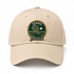 Personalized Vintage Tennis Badge Custom Name Baseball Cap