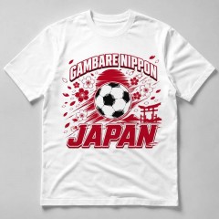Japan 2026 Soccer T-Shirt - GAMBARE NIPPON - Team Pride Tee